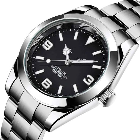 Men’s Automatic Mechanical Watch – Stainless Steel, Waterproof, Self-Winding