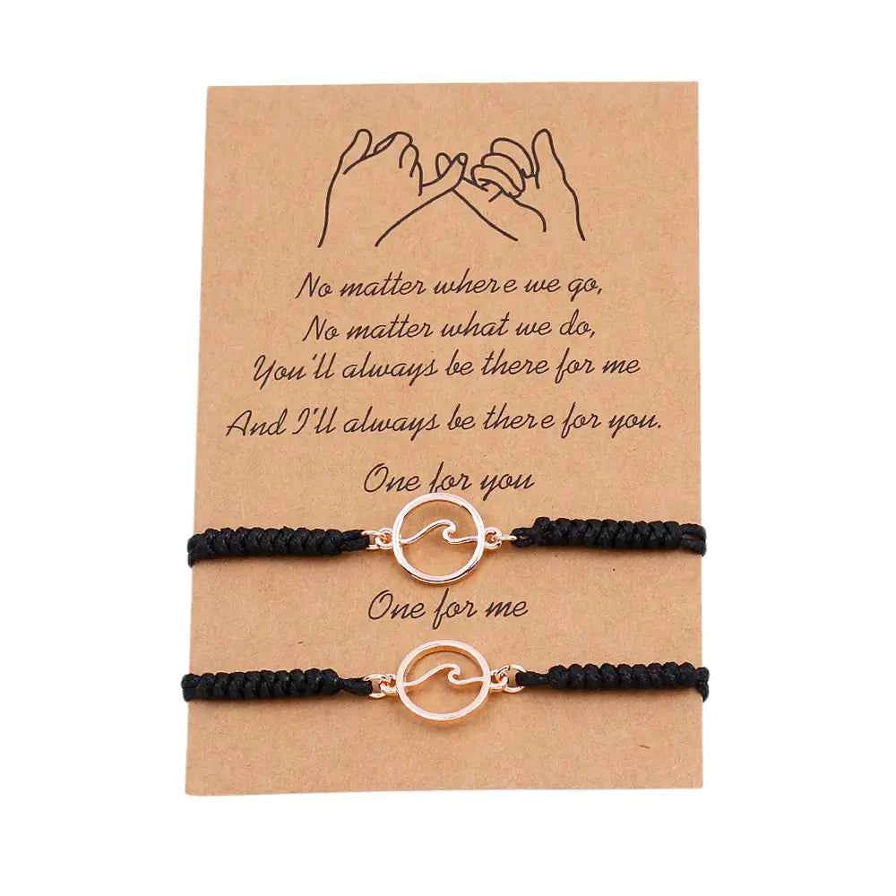 Ocean Wave Magnetic Bracelet Pair – Couple Matching Jewelry