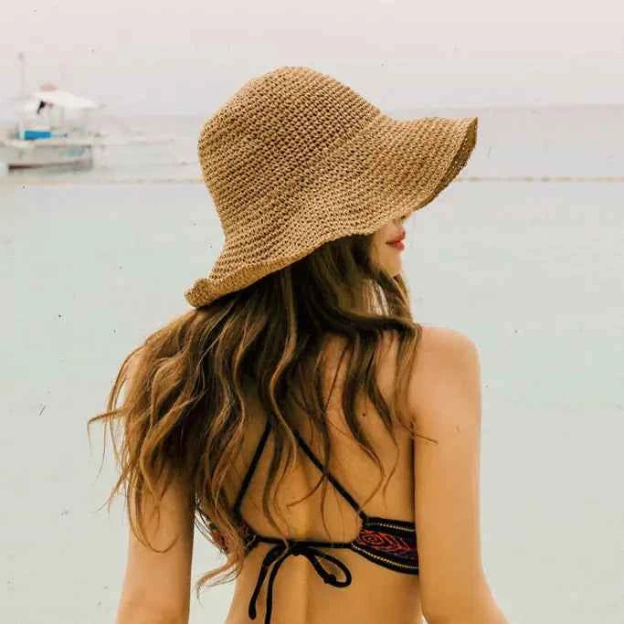 Versatile Foldable Straw Sun Hat for Women | Summer Beach UV Protection Hat