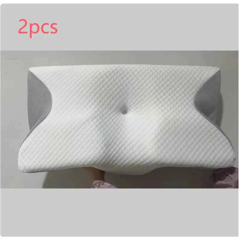 Orthopedic Memory Foam Cervical Pillow | Ergonomic Butterfly Neck Support Cushion for Pain Relief & Alignment