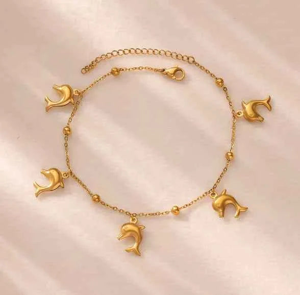 Ocean Charm Anklet – Seashell & Starfish Beach Jewelry