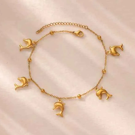 Ocean Charm Anklet – Seashell & Starfish Beach Jewelry