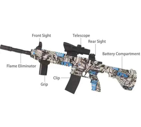 Electric Graffiti Water Gun – Automatic Rechargeable Spray Blaster