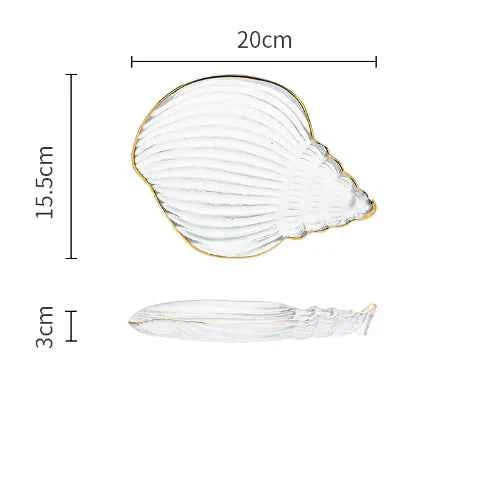 Ocean-Inspired Gold Trim Dish Set – Shell & Star Plates