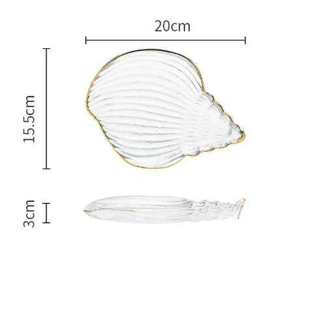 Ocean-Inspired Gold Trim Dish Set – Shell & Star Plates