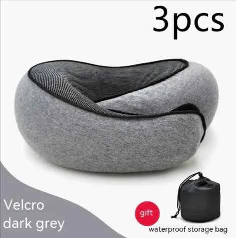 Premium Memory Foam Travel Neck Pillow | Ergonomic U-Shaped Support Cushion for Flights, Car & Office