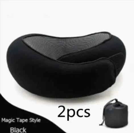 Premium Memory Foam Travel Neck Pillow | Ergonomic U-Shaped Support Cushion for Flights, Car & Office