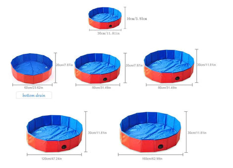 Foldable Pet Swimming Pool – Durable PVC Bathing & Play Pool for Dogs & Cats