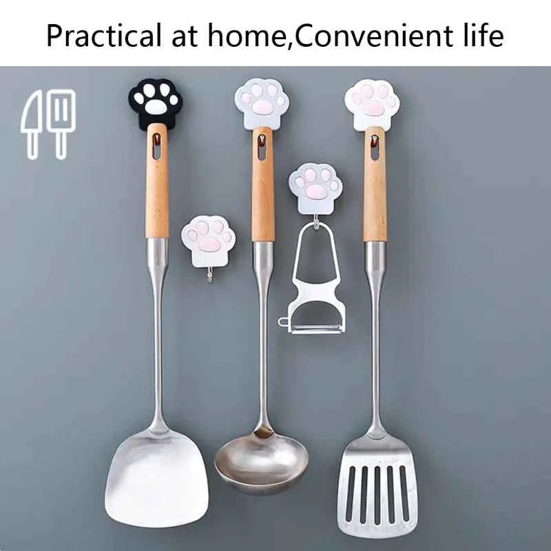 Cat Paw Wall Hook – Creative Punch-Free Towel & Key Hanger