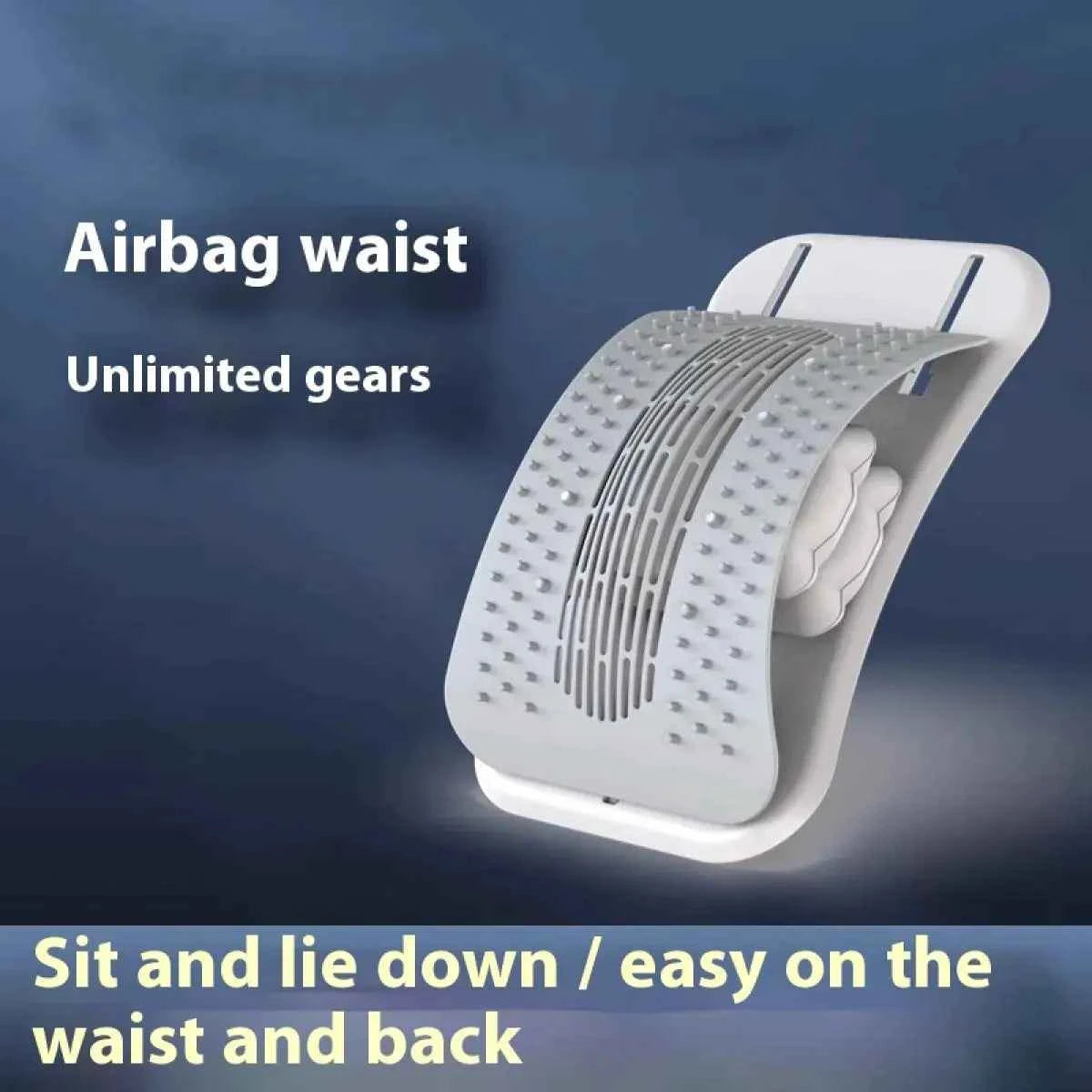 Adjustable Back Stretcher & Magnetic Massager | Lumbar Pain Relief Device for Posture & Muscle Relaxation