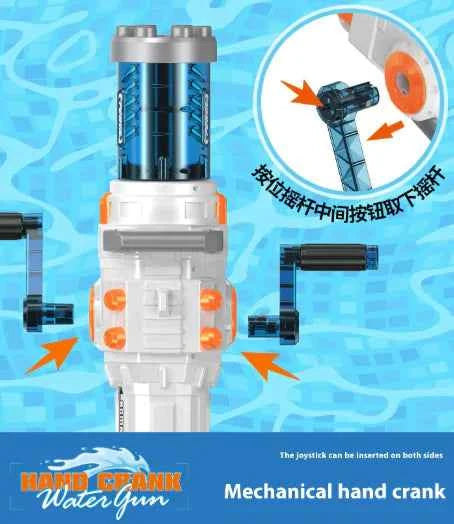 Gatling Hand-Crank Water Gun – Rapid-Fire Soaker for Ultimate Summer Battles