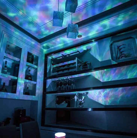 Ocean and Star Projector Lamp – LED Wave Light with Remote Control | Relaxing Night Light for Bedroom, Meditation & Home Decor