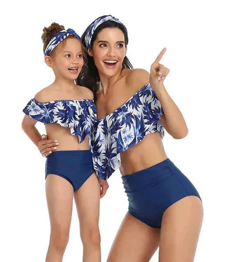 Mommy & Me Matching Bikini Set – Stylish Family Swimwear Collection