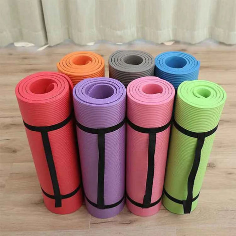 NBR Textured Yoga Mat – Extra Thick, Non-Slip & Cushioned for Comfort