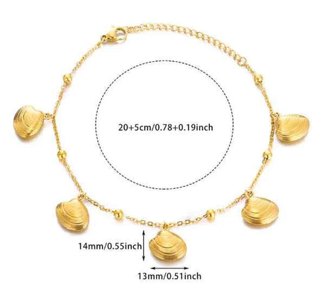 Ocean Charm Anklet – Seashell & Starfish Beach Jewelry