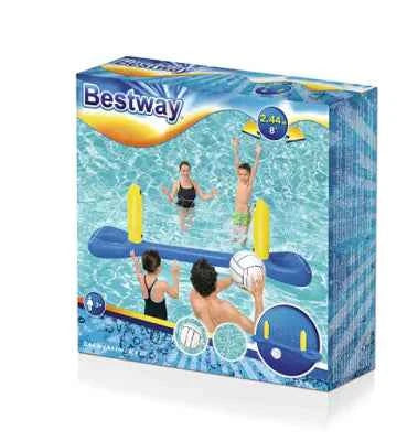 Inflatable Pool Float Game Set – Floating Volleyball & Basketball Swim Set for Kids and Adults | Summer Water Sports Toy