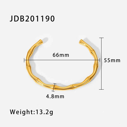 Vintage Stainless Steel Bracelet – Women’s Gold Bangle Jewelry