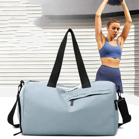 Waterproof Sports Gym Bag – Large Capacity Travel Duffel with Wet Pocket & Shoe Compartment