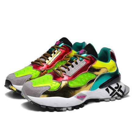Autumn Collection Men’s Colorful Dad Sneakers – Trendy Casual Chunky Shoes