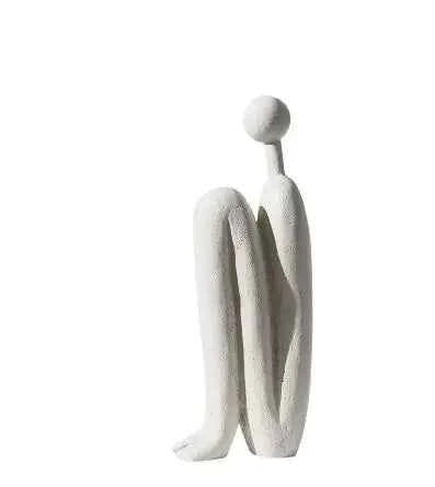 Minimalist Abstract Bookend Sculpture – Modern Resin Decorative Art (Single)