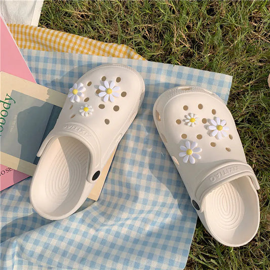 🌸 Summer Floral Non-Slip Slippers – Lightweight EVA Sandals for Beach, Home & Outdoor Fun