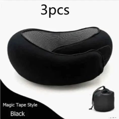 Premium Memory Foam Travel Neck Pillow | Ergonomic U-Shaped Support Cushion for Flights, Car & Office