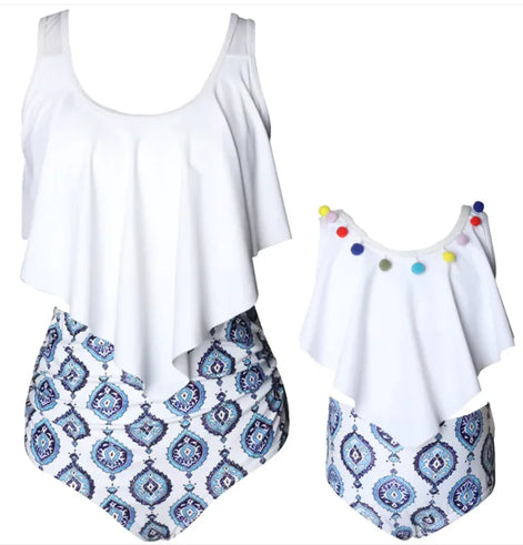 Mommy & Me Matching Bikini Set – Stylish Family Swimwear Collection