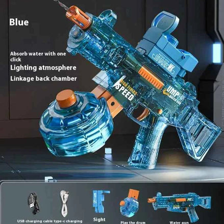 Light UMP45 Electric Water Gun – Automatic Rechargeable Blaster with LED Glow