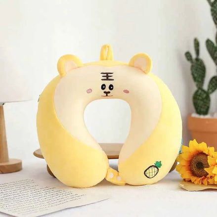 Cute U-Shaped Memory Foam Neck Pillow | Travel & Home Comfort Cushion with Animal Designs