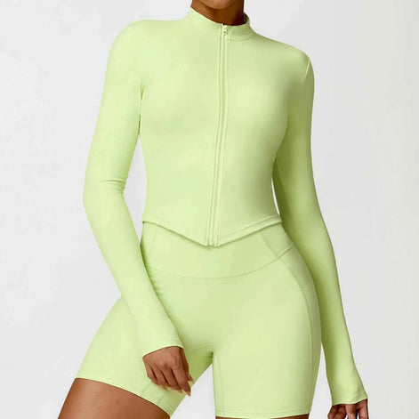 Women’s Long Sleeve Yoga Wear – Tight Fit, Breathable & Stretch