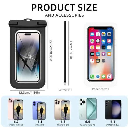 Waterproof Phone Pouch | IPX8 Floating Case for Swimming & Beach