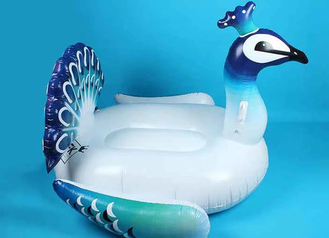 Inflatable Peacock Pool Float – Giant Ride-On Lounge Raft for Adults & Kids (Eco-Friendly PVC, 175x175x140cm)