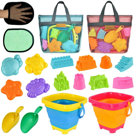 Aclarastra Collapsible Beach Sand Toys - Travel Set for Kids