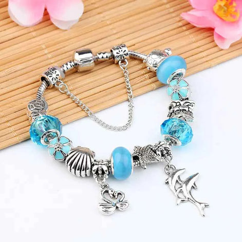 Trendy Ocean Animal Crystal Bracelet – Women’s Marine Charm Jewelry