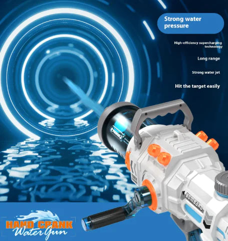 Gatling Hand-Crank Water Gun – Rapid-Fire Soaker for Ultimate Summer Battles