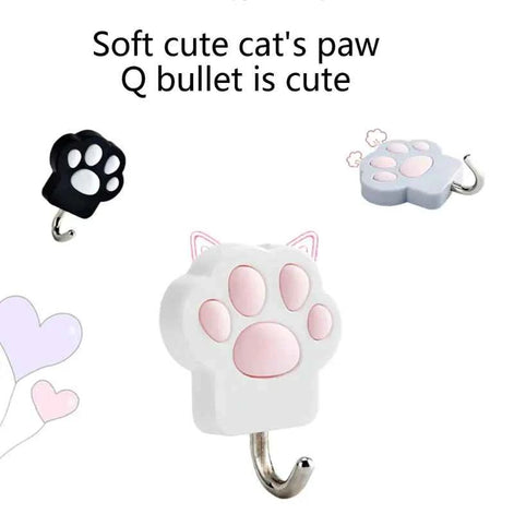 Cat Paw Wall Hook – Creative Punch-Free Towel & Key Hanger