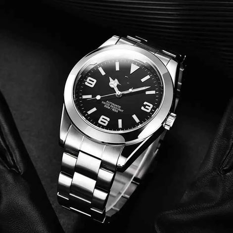 Men’s Automatic Mechanical Watch – Stainless Steel, Waterproof, Self-Winding