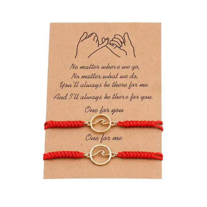 Ocean Wave Magnetic Bracelet Pair – Couple Matching Jewelry