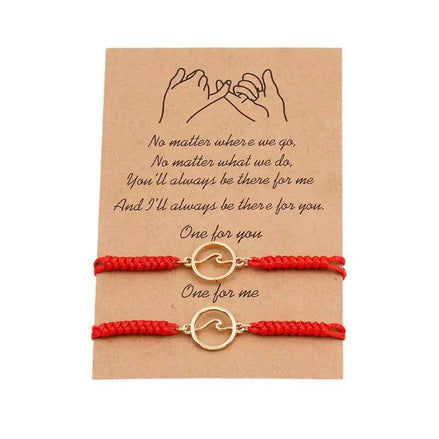 Ocean Wave Magnetic Bracelet Pair – Couple Matching Jewelry
