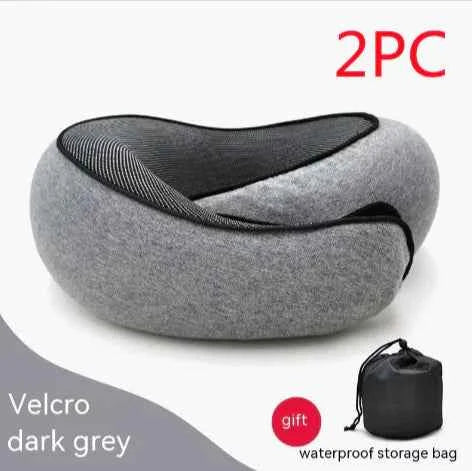 Premium Memory Foam Travel Neck Pillow | Ergonomic U-Shaped Support Cushion for Flights, Car & Office