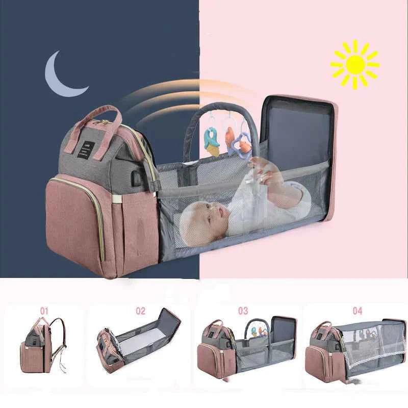 Durable Mommy Travel Backpack – Stylish, Large-Capacity Diaper Bag with Ergonomic Design for Moms