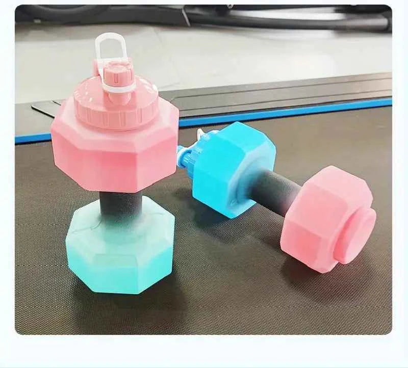Dumbbell Shaped Sports Water Bottle – 550ml Leak-Proof Fitness Cup