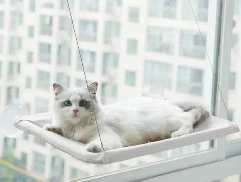 Pet Window Hammock – Cat Hanging Bed with Strong Suction Cups | Cozy Sunbathing Seat for Indoor Cats