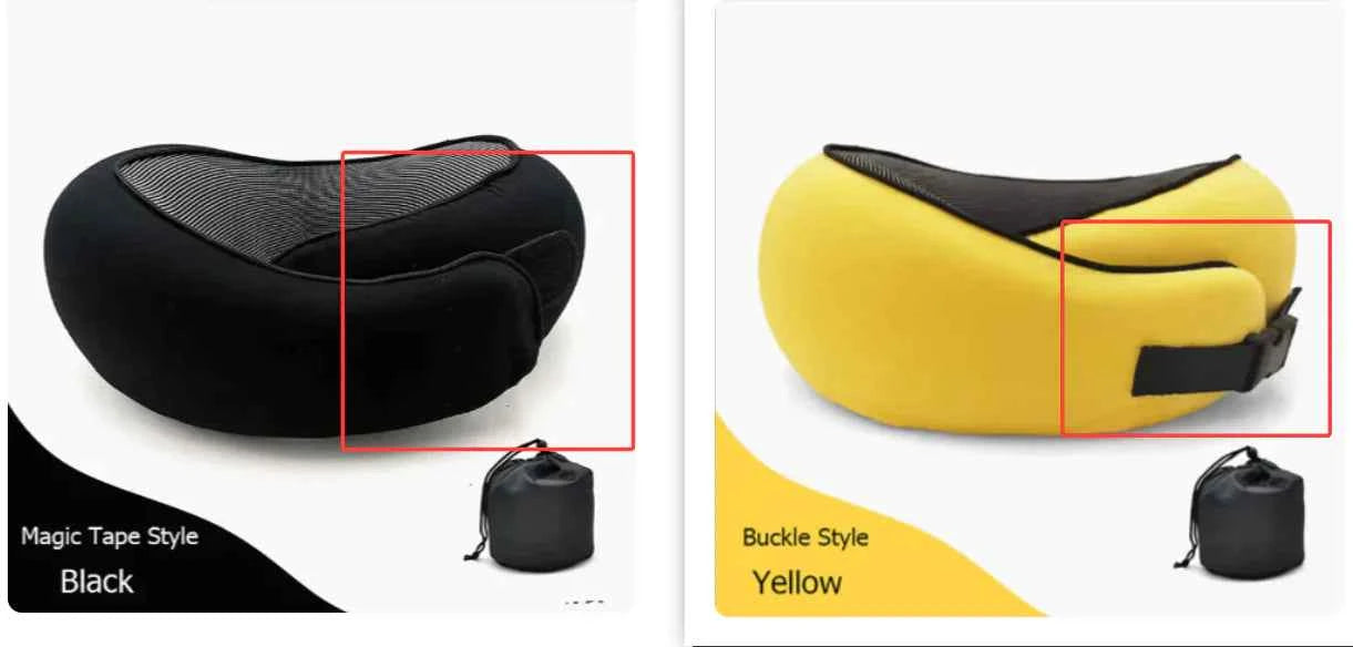 Premium Memory Foam Travel Neck Pillow | Ergonomic U-Shaped Support Cushion for Flights, Car & Office
