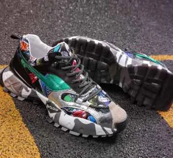 Autumn Collection Men’s Colorful Dad Sneakers – Trendy Casual Chunky Shoes