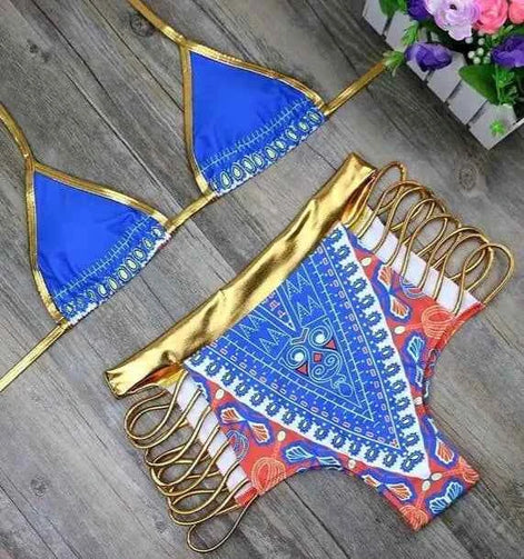 Angelina Print Bikini Set – Colorful Tribal-Inspired Swimwear