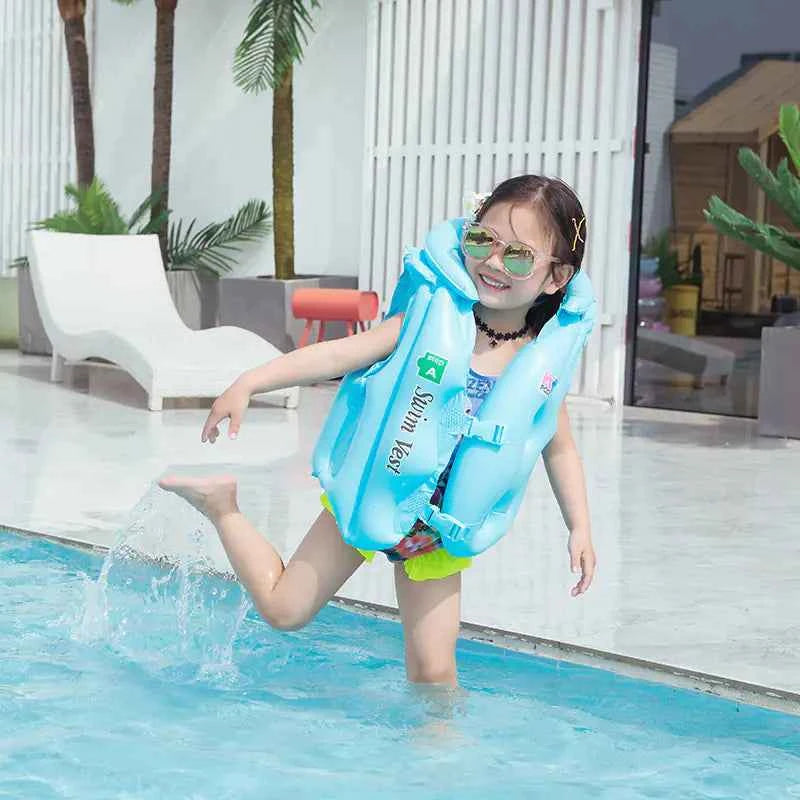 Children’s Inflatable Life Jacket – Safe & Comfortable Swim Vest for Kids Ages 3–10 (PVC Material, Adjustable Buckles)