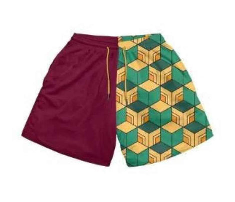 Anime Print Men’s Beach Shorts – Bold Summer Swimwear
