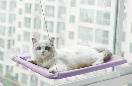Pet Window Hammock – Cat Hanging Bed with Strong Suction Cups | Cozy Sunbathing Seat for Indoor Cats