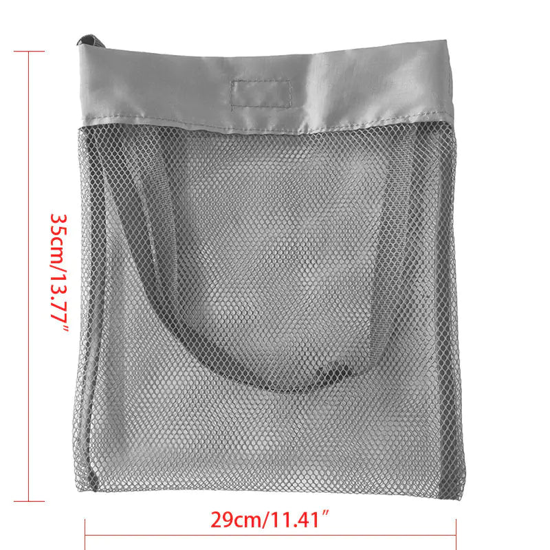 Summer Portable Mesh Beach Bag – Lightweight Toy & Shell Organizer for Kids